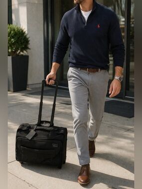 Tumi Black Rolling Briefcase Carry-On